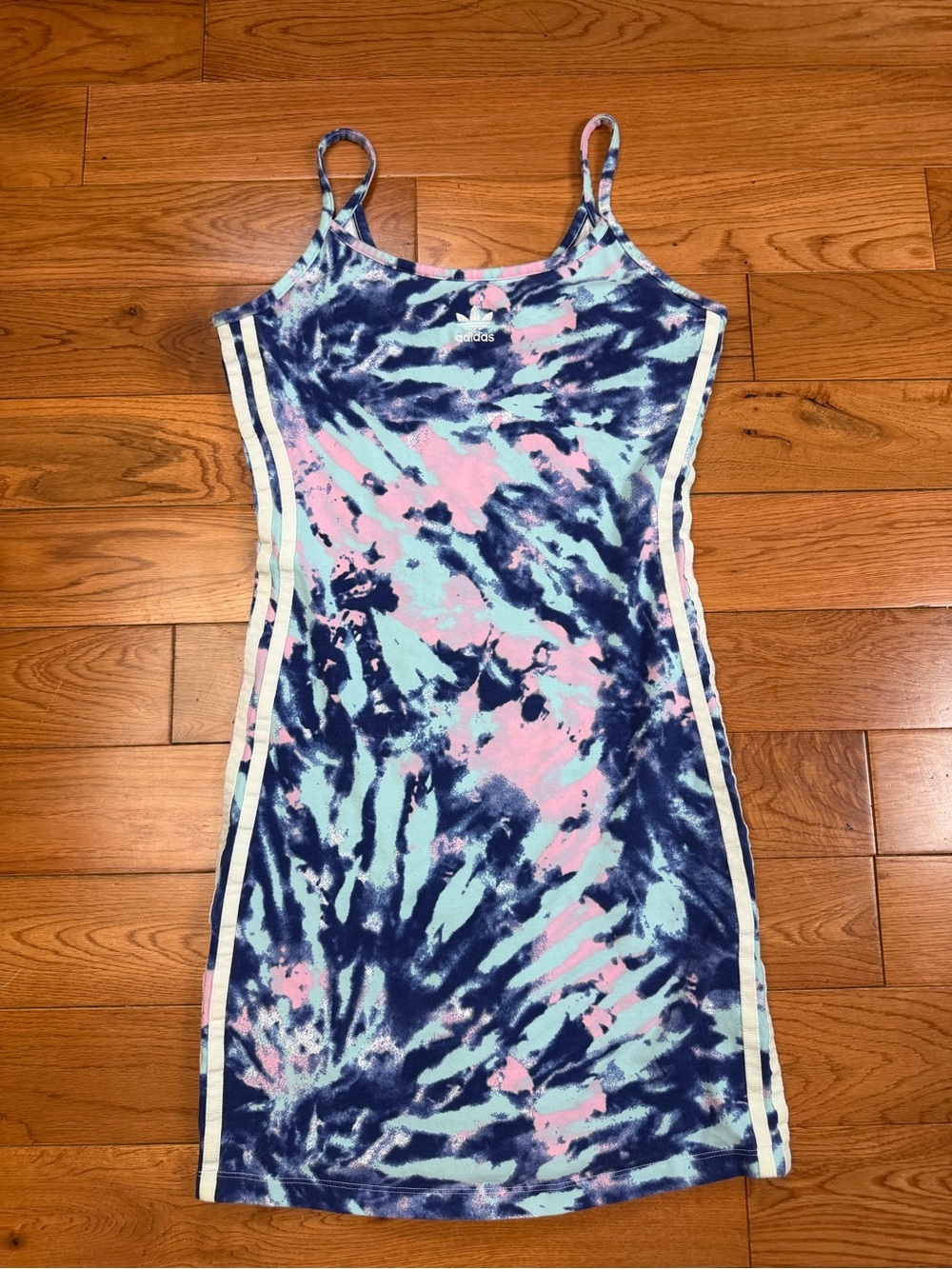 Adidas Originals Tie-Dye Bodycon Mini Tank Top Dress